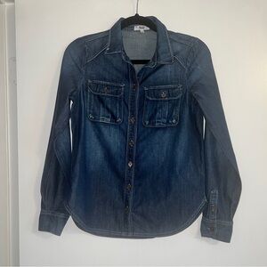PAIGE Kadie Denim Long Sleeved Button Down Shirt SIZE: XS